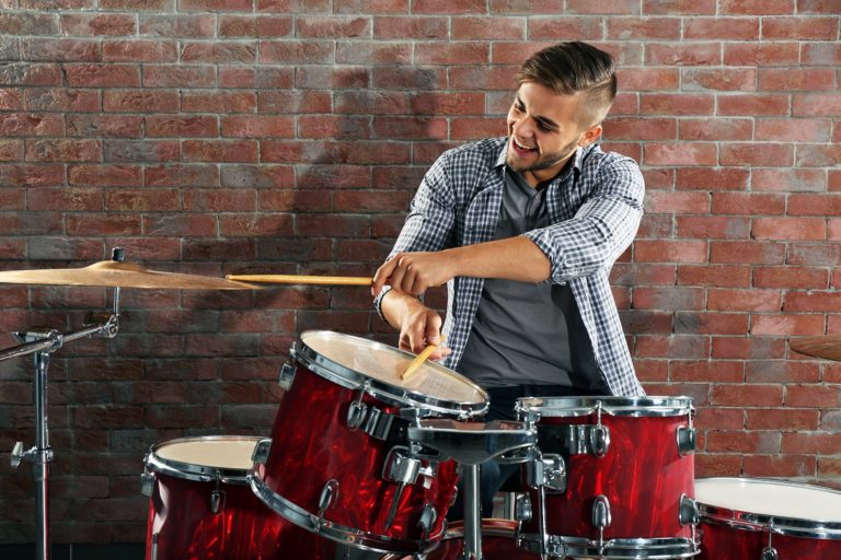 Man playing the drums